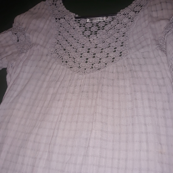 Mono Reno crochet dress size S lilac purple feminine lightweight boho - Picture 16 of 16